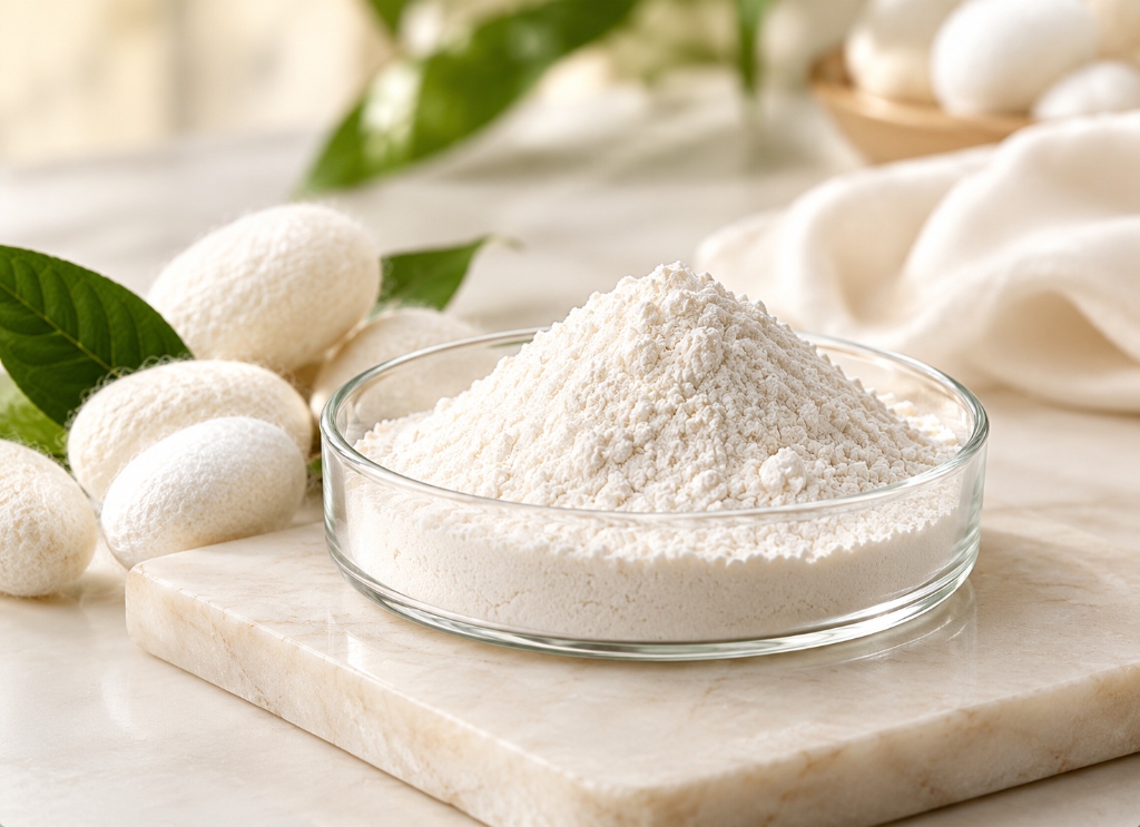 Sericin Powder (High MW), powder, cosmetic grade